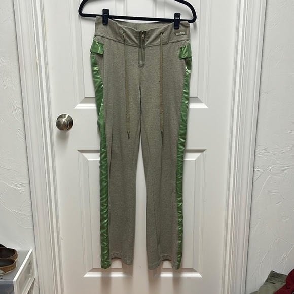 Reebok Pants - Reebok Sage Wide Leg Satin Striped Front‎ Zip Sweats